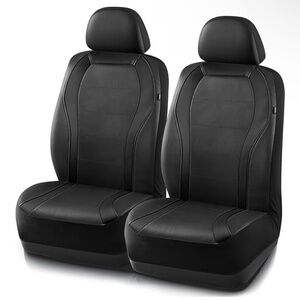 Black PVC Leather Car Seat Covers